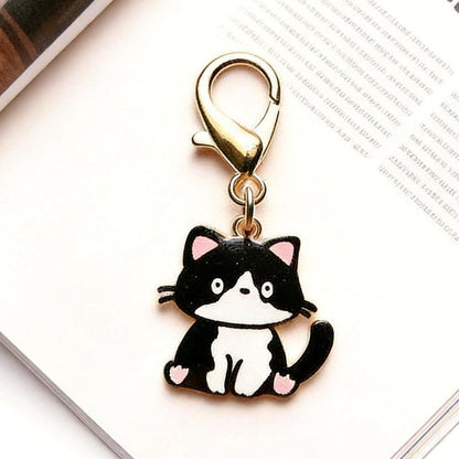 Kawaii cat accessory for school backpacks
