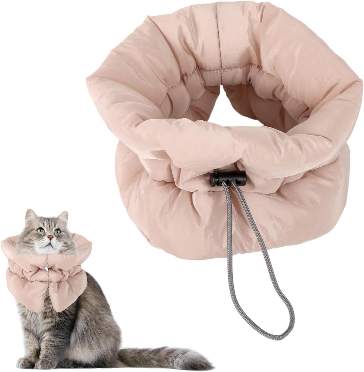Adjustable Recovery Collar - Lightweight, Waterproof & Soft for Cats & Dogs - Prevents Licking Wounds (S) - Image 9