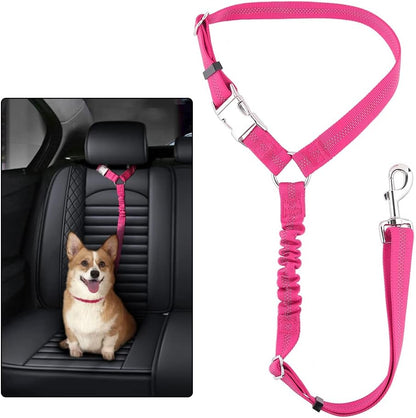 Plutus Pet Dog Seat Belt for Car Headrest, Reflective and Adjustable Restraint with Elastic Bungee for Safety, Vehicle Seatbelt Harness for Small Medium Large Dogs and Cats - Image 11