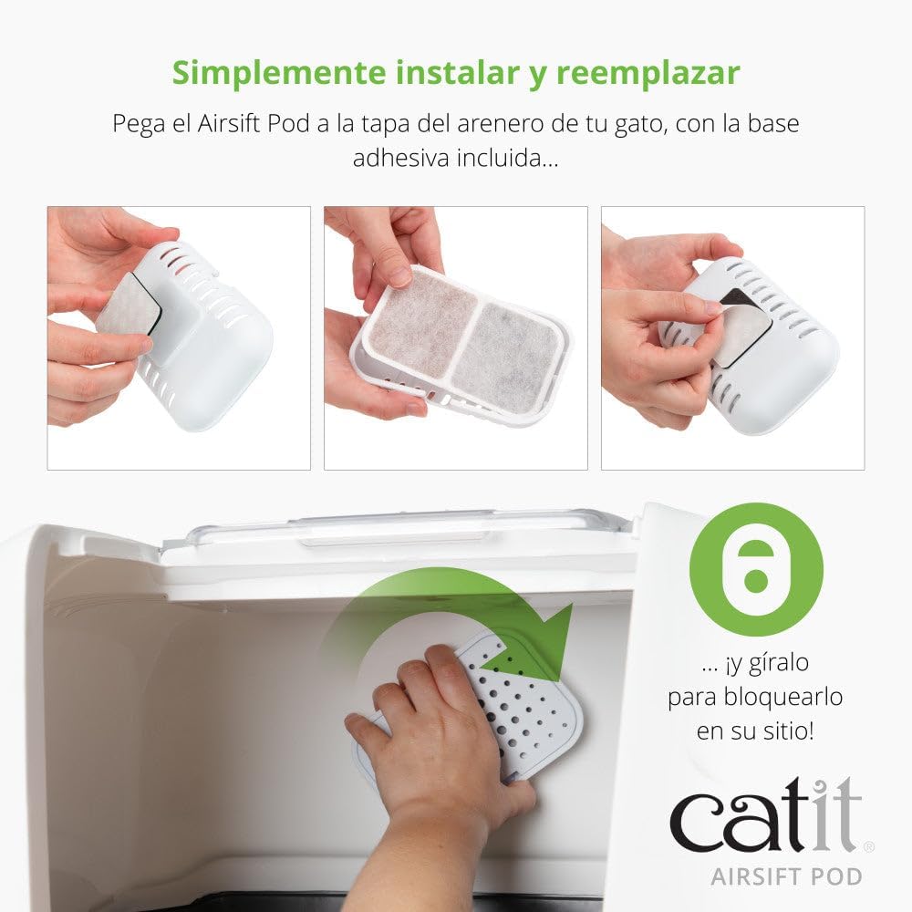 Catit Airsift pet odor eliminator packaging displaying authentic imported product details.