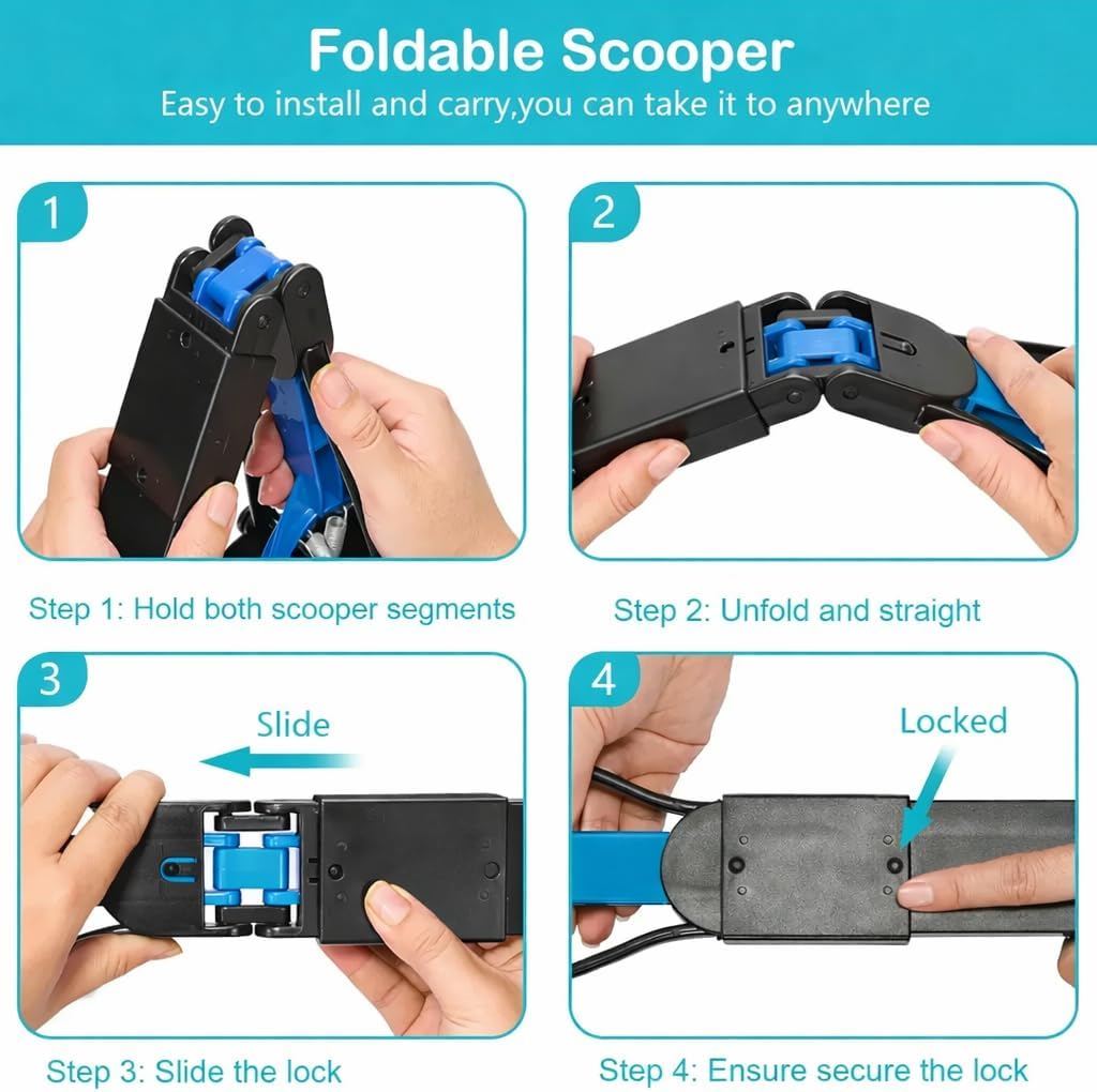 Demonstration of the one handed operation pull handle mechanism on the dog waste tool
