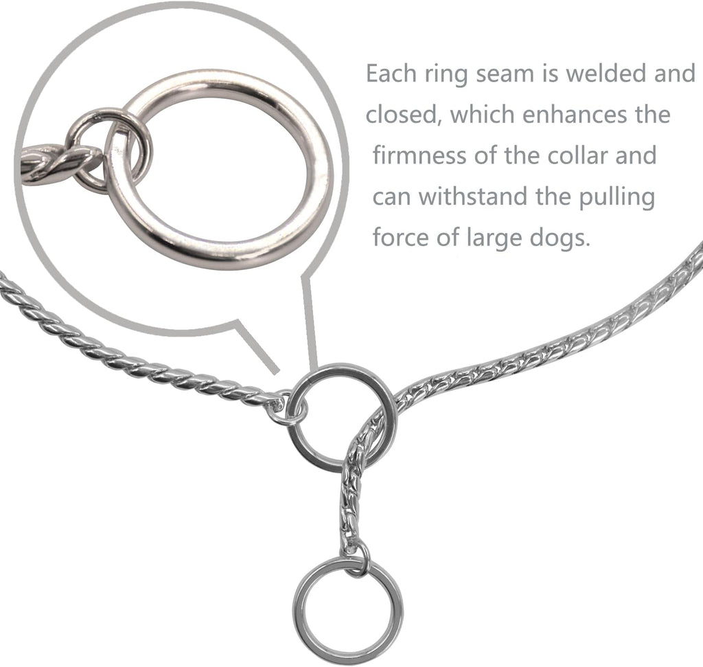 Ximipet imported professional dog training chain collar on a clean backdrop