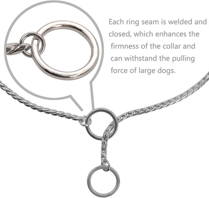 Ximipet imported professional dog training chain collar on a clean backdrop