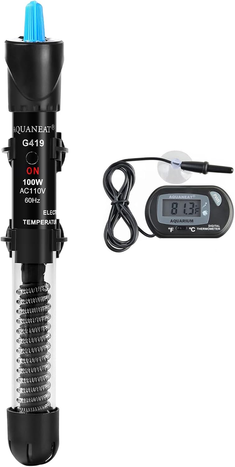 AQUANEAT Aquarium Heater, 300W Fish Tank Heater, Adjustable Submersible Water Thermostat with Digital Thermometer - Image 9