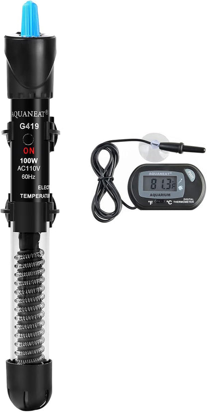 AQUANEAT Aquarium Heater, 300W Fish Tank Heater, Adjustable Submersible Water Thermostat with Digital Thermometer - Image 9