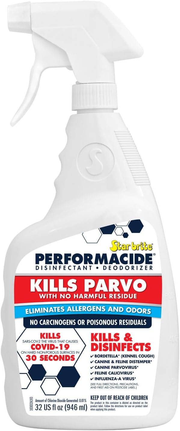 Star Brite Performacide spray bottle and pouch kit components