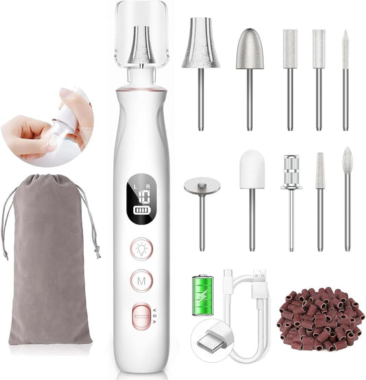 Hskai professional nail drill kit front view with display