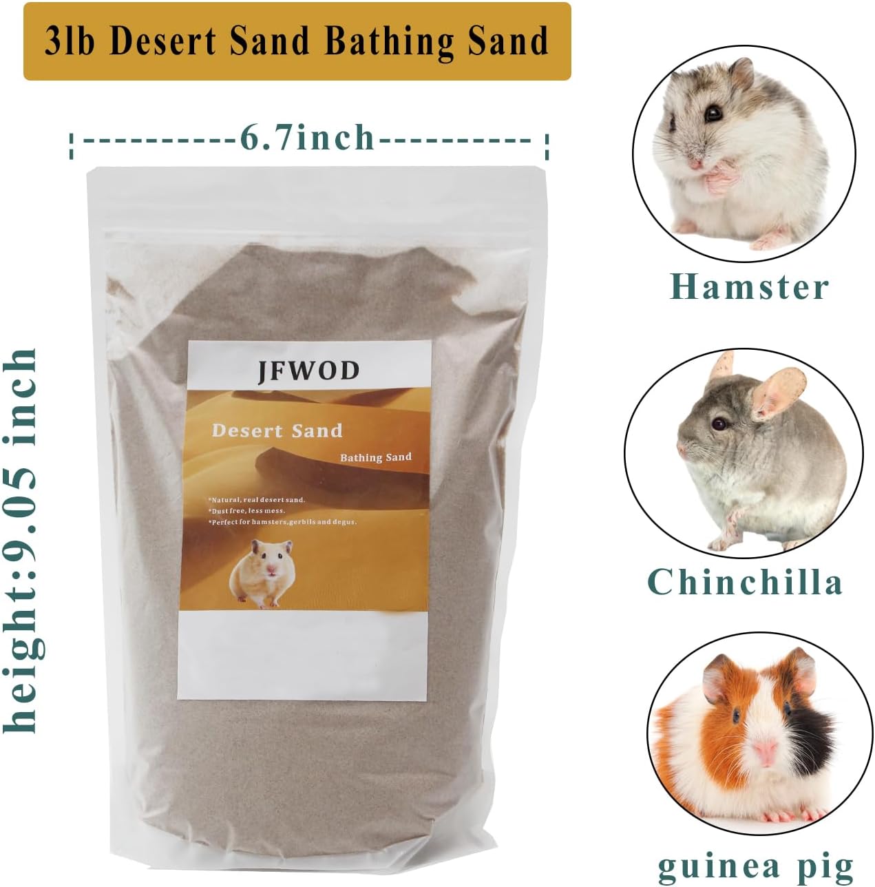 Close up of natural beige hamster bathing sand texture