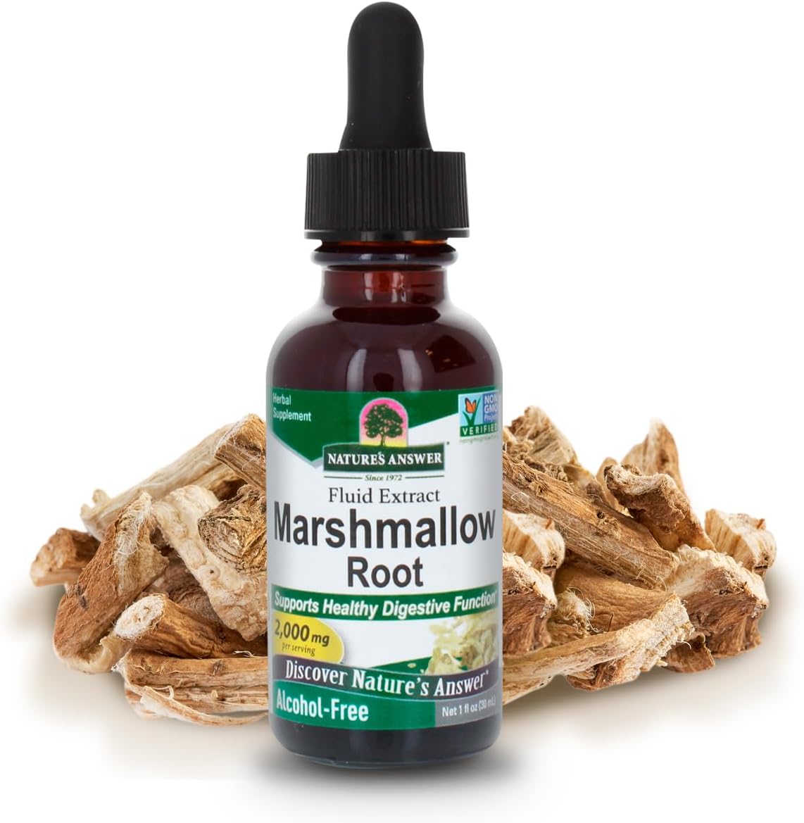 Nature's Answer Marshmallow Root Extract bottle front view