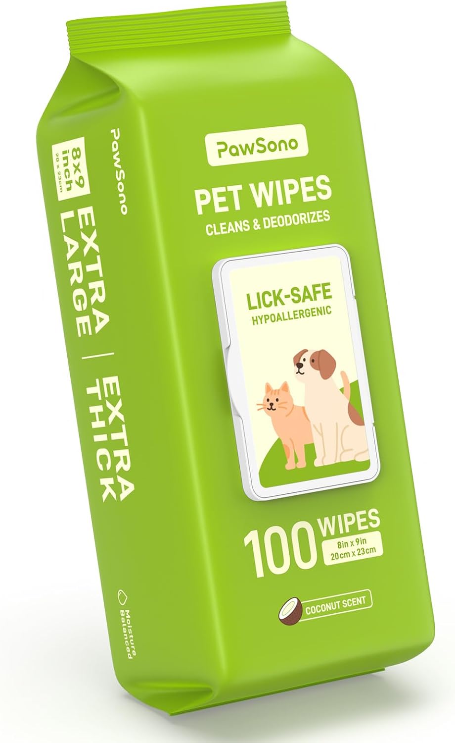 Hypoallergenic Pet Wipes for Dogs, Cats & Small Animals - Quick Clean & Deodorize Paws, Butt, Eyes, Face & Fur | Daily Grooming Wipes | Extra Large & Thick | Coconut Scented, 400 Count - Image 10