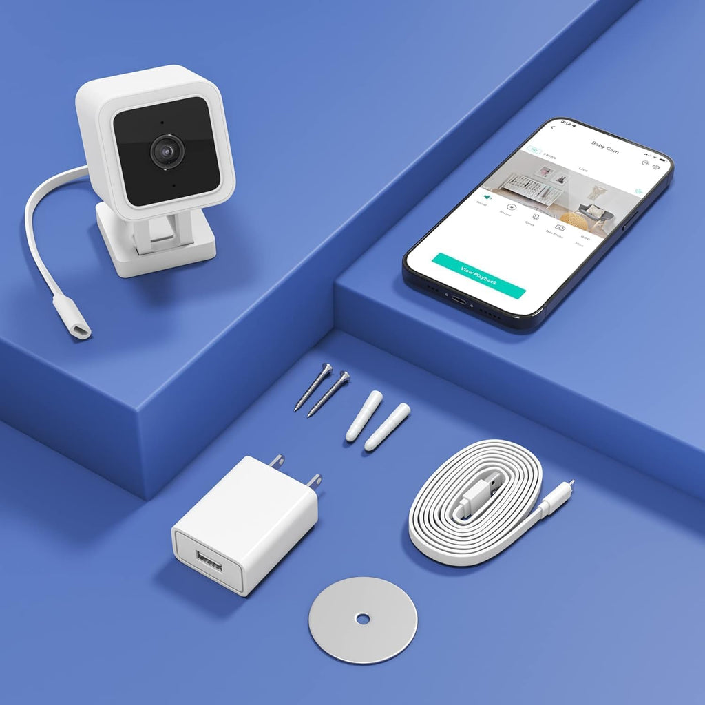 Wyze Cam V3 app interface showing two-way audio feature