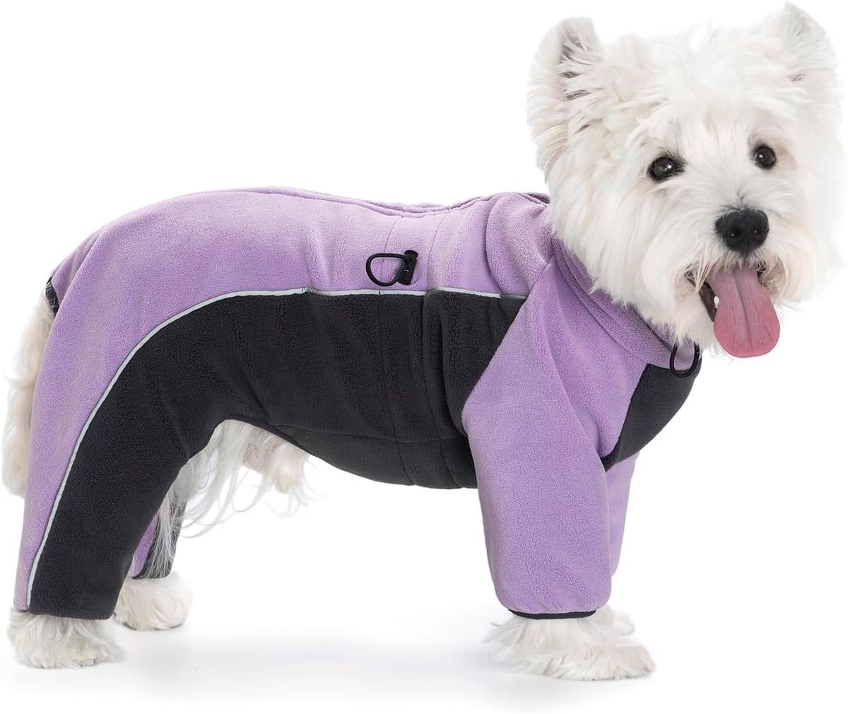 Fleece Dog Coat for Small Medium Dog,Pullover Pajamas Jumpsuit Bodysuit Puppy Coats with Legs, Pet Windproof Warm Cold Weather Jacket Full Body Vest Cozy Snowsuit Outfit Clothes (Black, S) - Image 12