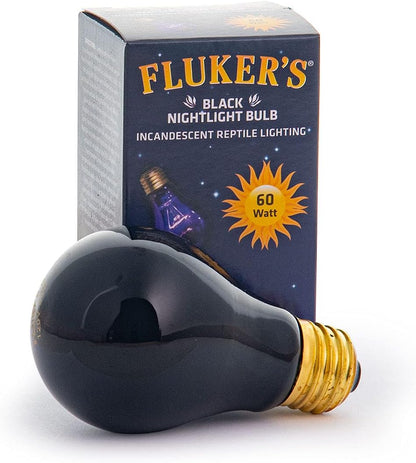 Fluker's Incandescent Black Nightlight Bulb 60 Watt front view packaging