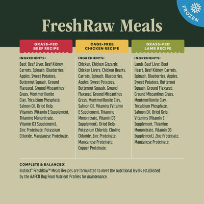 Premium raw dog food variety pack by Instinct