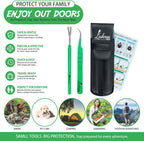 Pocket sized tick identification card included in the tool kit