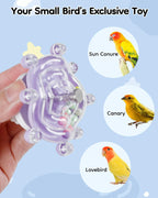 Packaging details of Pawfly bird toys for budgies and parakeets.