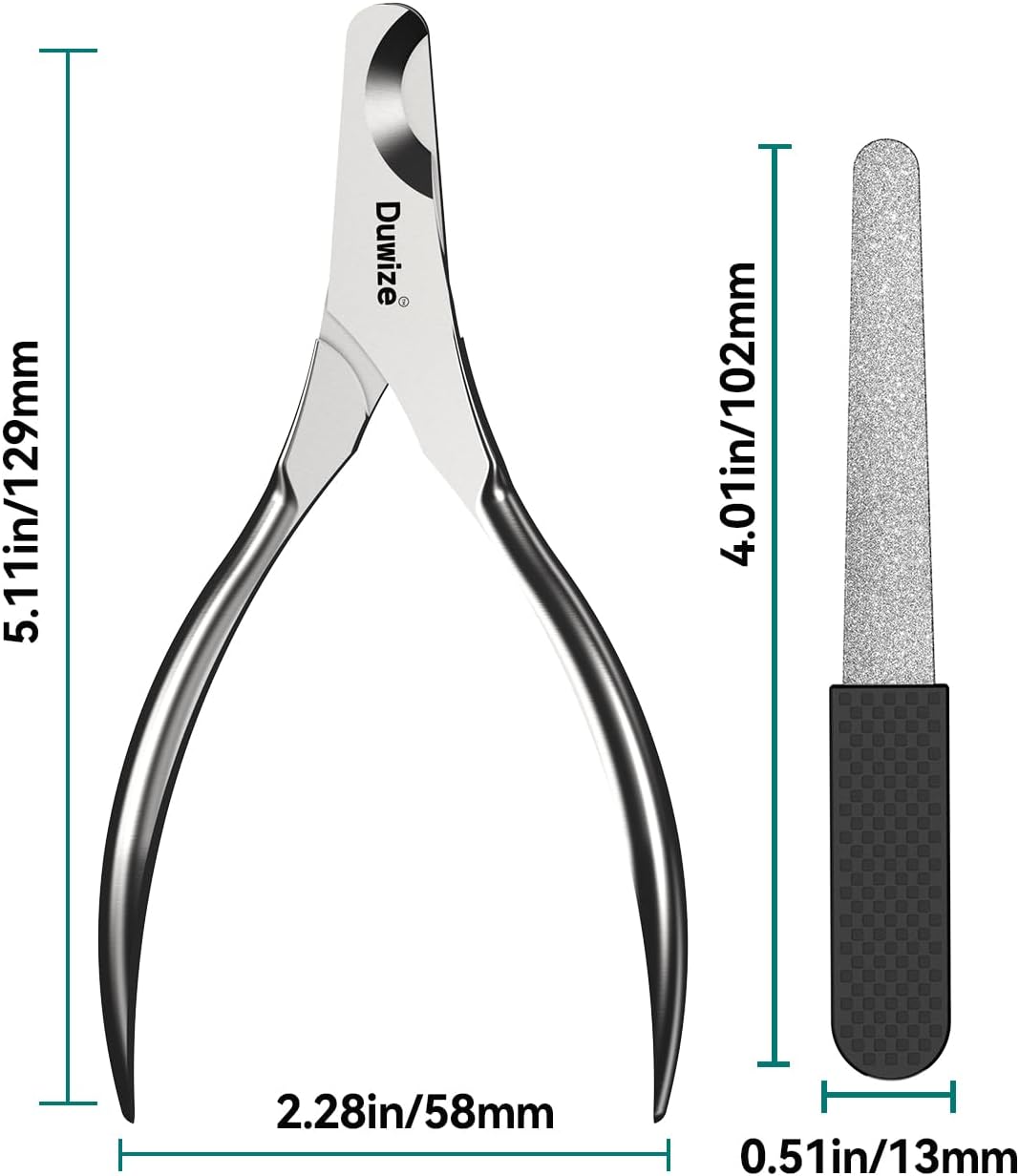 Duwize washable steel dog nail cutter with protective blade cover attached