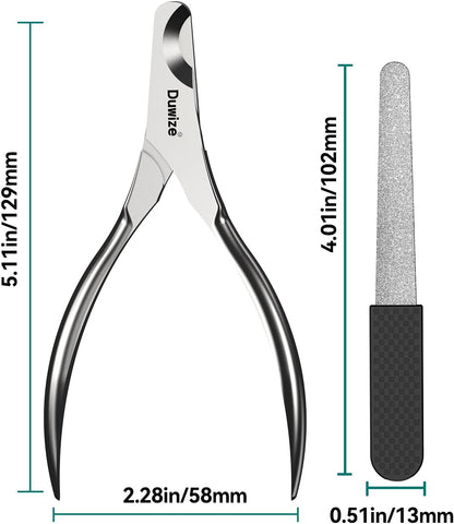 Duwize washable steel dog nail cutter with protective blade cover attached