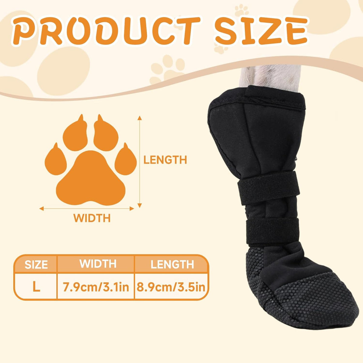 Shudyear dog boot showing textured anti-slip rubber sole