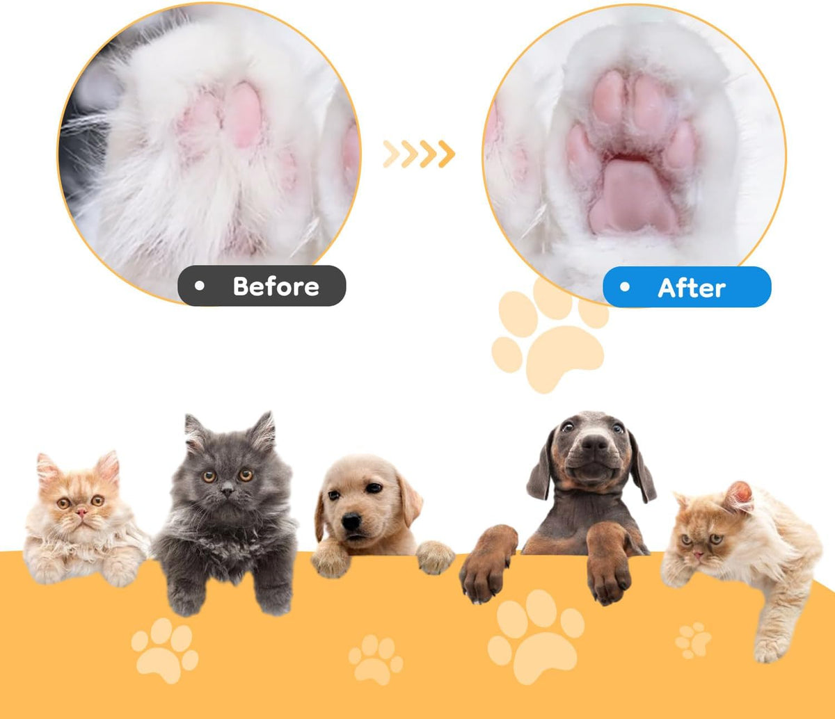 Mcbazel Pet Micro Precision Trimmer, Multifunctional Pet Hair Trimmer Waterproof Rechargeable Shaver with LED Light for Paws Eyes Ears Face Buttocks for Small Dogs and Cats50dB Quiet Shave. - Image 9