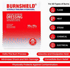 Individual 4x4 sterile foil pouch of Burnshield hydrogel cooling pad.