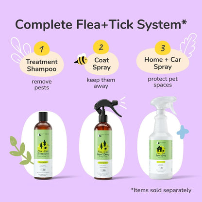 kin+kind Natural Flea and Tick Prevention for Dogs & Cats, Non-Greasy Coat Spray, Lemongrass, Vet-Formulated, 12 fl oz - Image 9