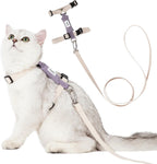 Cat Harness and Leash Set - Green Lightweight Soft Kitten Harness Escape Proof, Adjustable Travel Pet Harness for WalkingEasy Control Comfortable Outdoor (Green, One Size Fits All) - Image 13