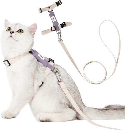 Cat Harness and Leash Set - Green Lightweight Soft Kitten Harness Escape Proof, Adjustable Travel Pet Harness for WalkingEasy Control Comfortable Outdoor (Green, One Size Fits All) - Image 13