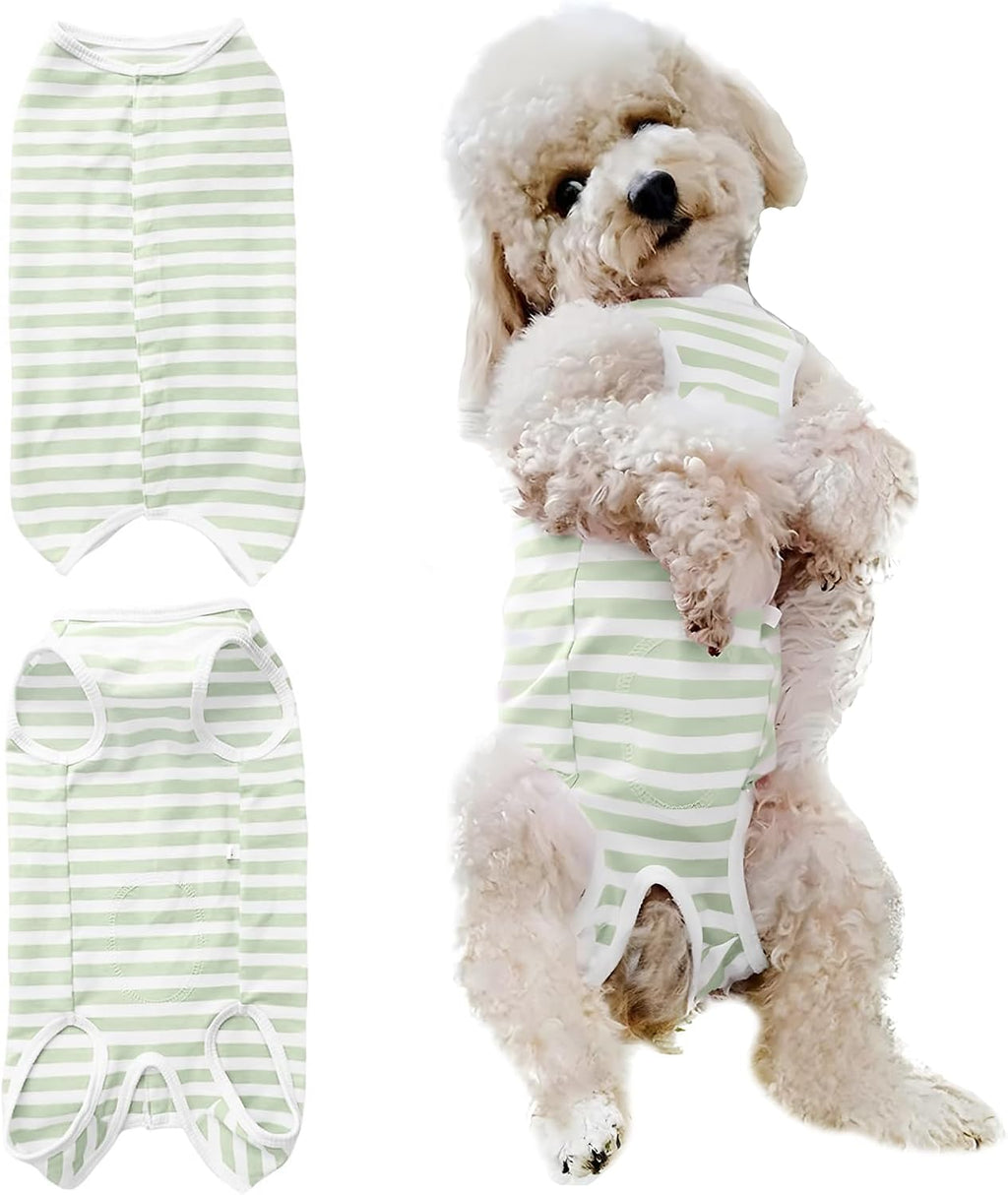Alternative to medical cone dog recovery shirt on puppy