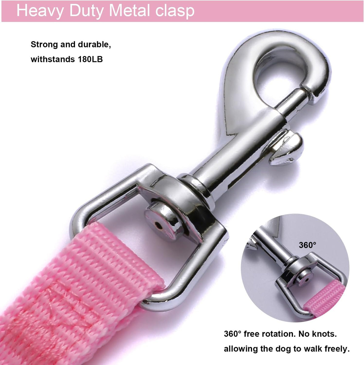 Siumouhoi durable dog training rope reinforced zigzag stitching