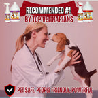 Mister Max bio enzymatic pet feces deodorizer on hardwood floor background