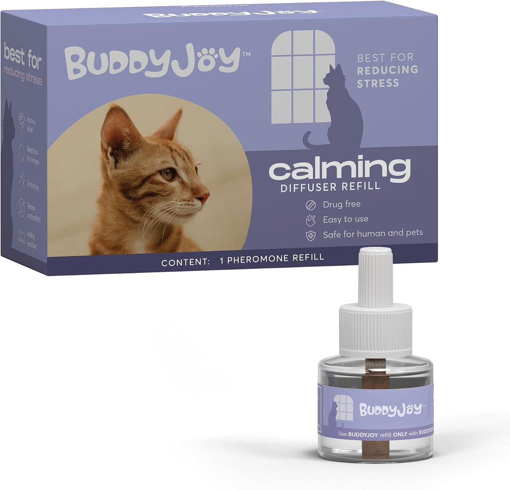 Cat Calming Diffuser Refills - Long-Lasting 30-Day Formula, Cat Pheromones Calming Diffuser for Stress Relief, Relaxation, and Anxiety Reduction, Easy to Use - (2 Diffusers + 2 Refills) - Image 9