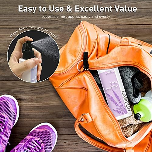 Quick drying shoe spray for long lasting odor protection