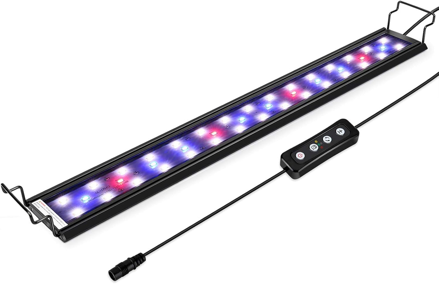 Hygger aquarium light emitting white red and blue light spectrum
