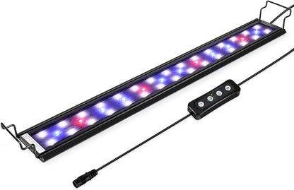 Hygger aquarium light emitting white red and blue light spectrum