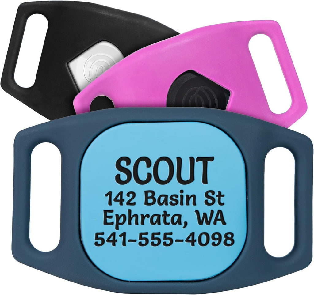 GoTags custom jingle free id sleeve for large dog collars