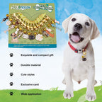 Delorigin pet charms attached to a dog collar as an accessory
