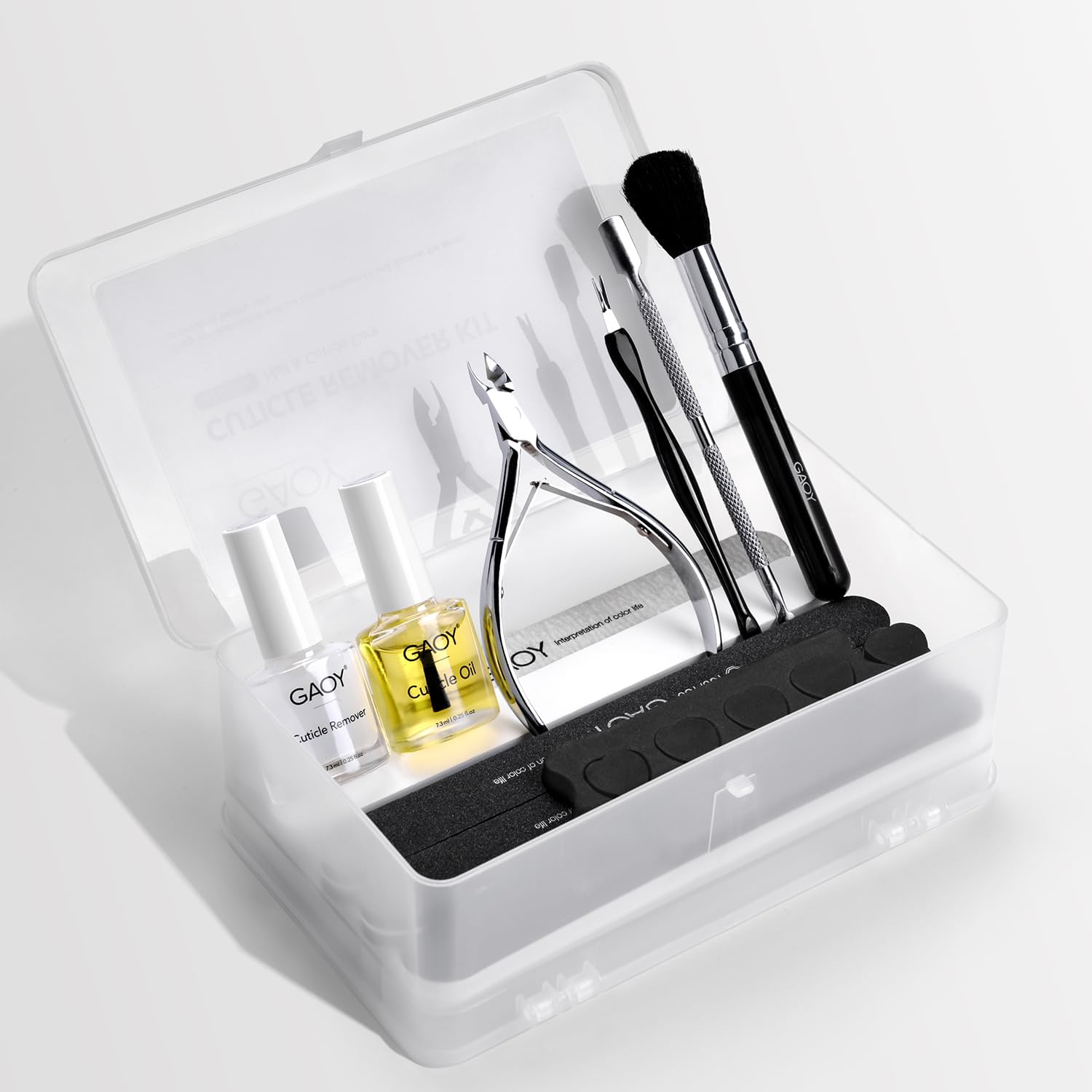 GAOY Cuticle Remover Kit all-in-one manicure set front view