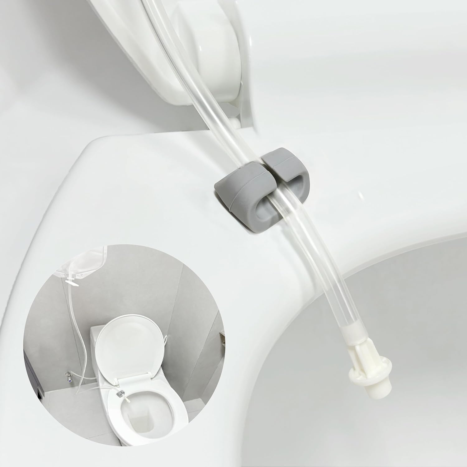 Stickman Dialysis Drain-Away PD Toilet Clip front view