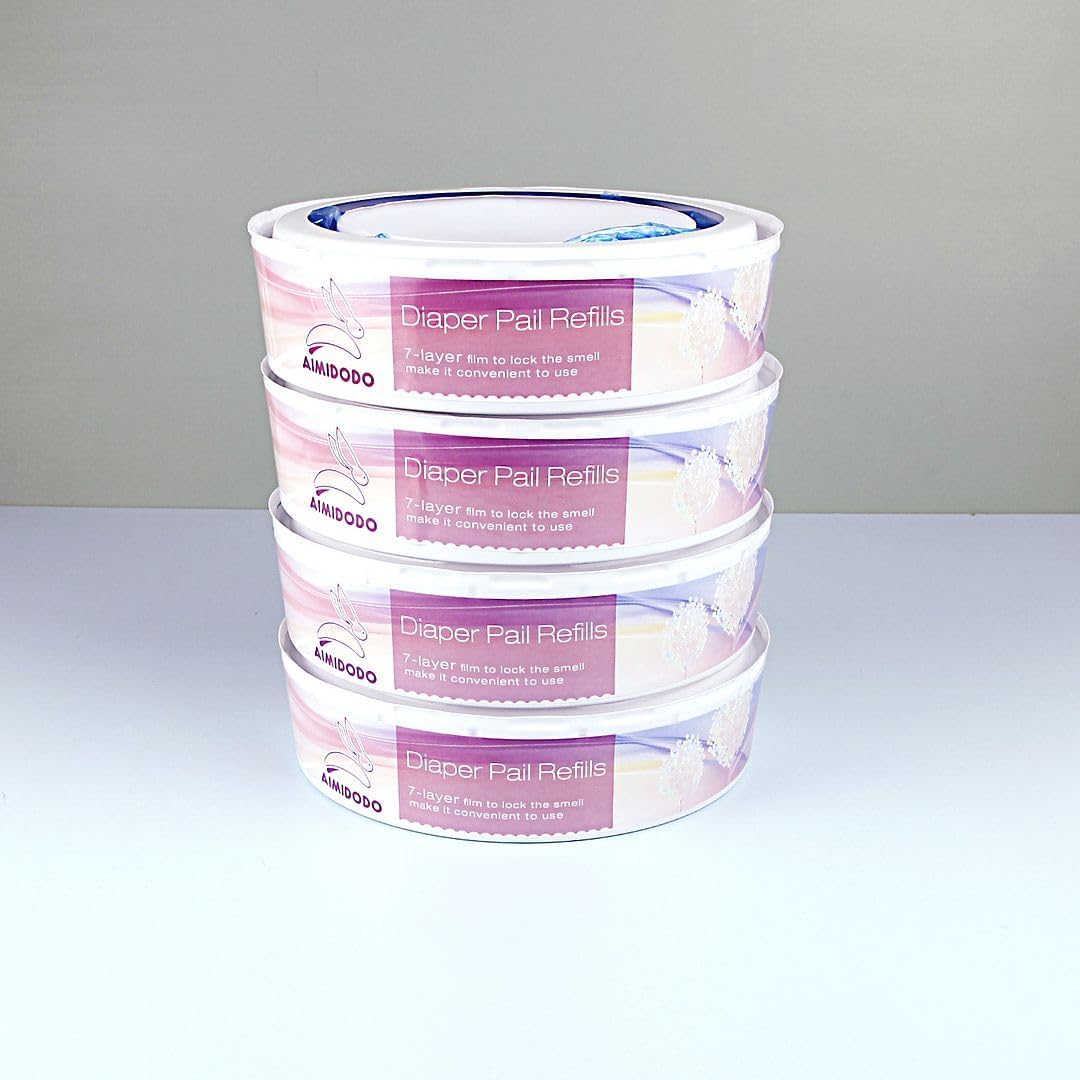Ruzako 4-Pack Diaper Pail Refills front view