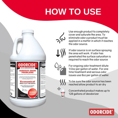 Odorcide sixty four ounce deodorizer bottle for pet and smoke smell removal
