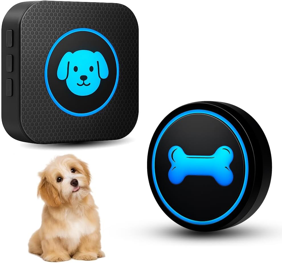 Dog Doorbell to Go Outside, Smart Wireless Doggie Doorbell for Potty Training,1000 Feet Long Range with IP65 Waterproof Super-Light Touch Button, 60 Melodies & Adjustable Volume (2 Button) - Image 10