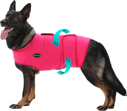 Meifsou dog anxiety vest front view on a dog
