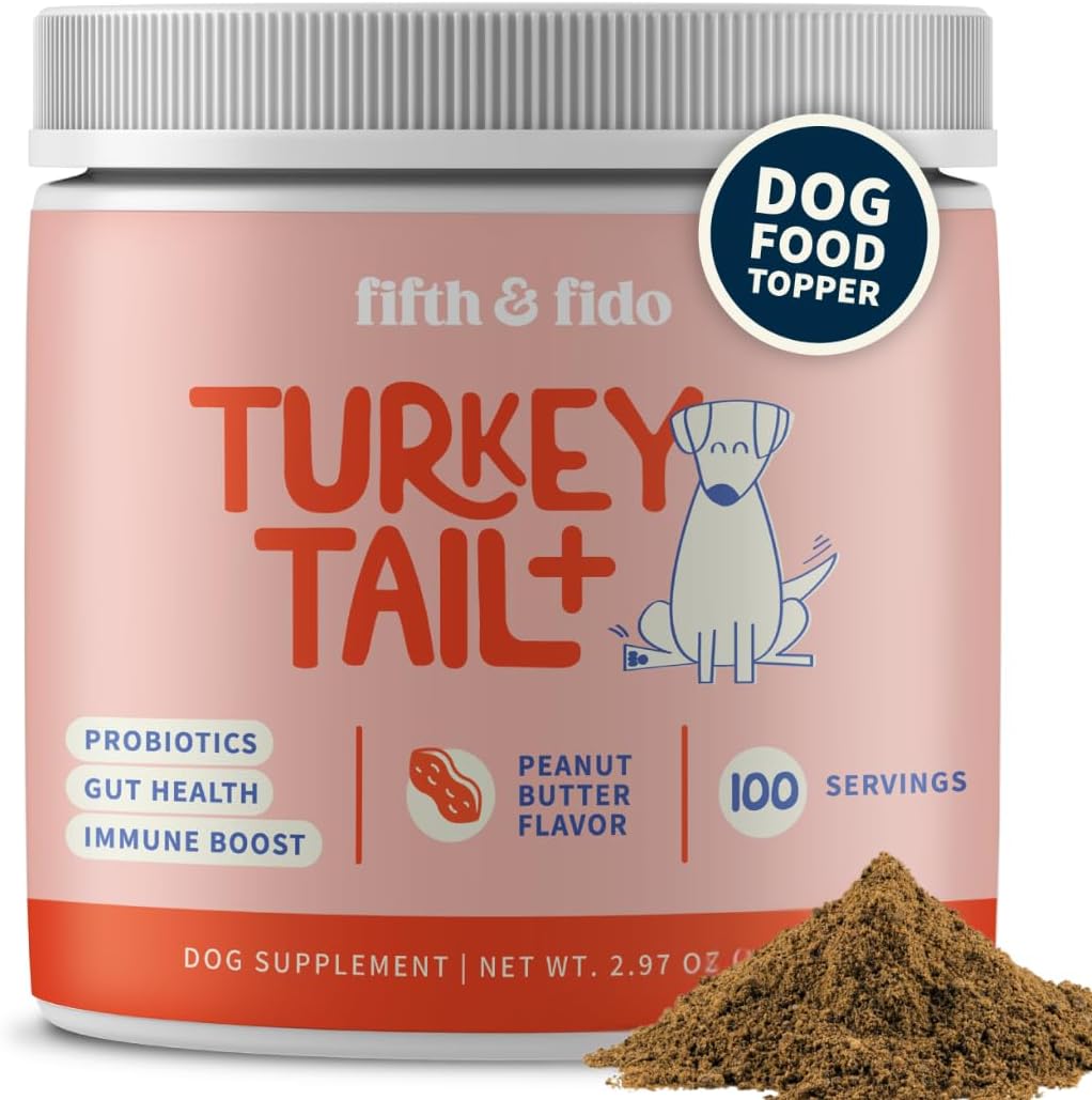 Fifth & Fido Turkey Tail Mushroom for Dogs - Lipoma Treatment for Dogs - Mushroom Supplement with Immune Support for Lipoma, Lumps & Bumps - Premium Pet Vitamins and Supplements Made in USA, 100 Serv. - Image 10