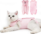Cat Recovery Suit for Male and Female Surgical Post Surgery Soft Cone Onesie Shirt Clothes Neuter Licking Protective Diapers Outfit Cover Kitten Spay Collar(L, Camouflage) - Image 10