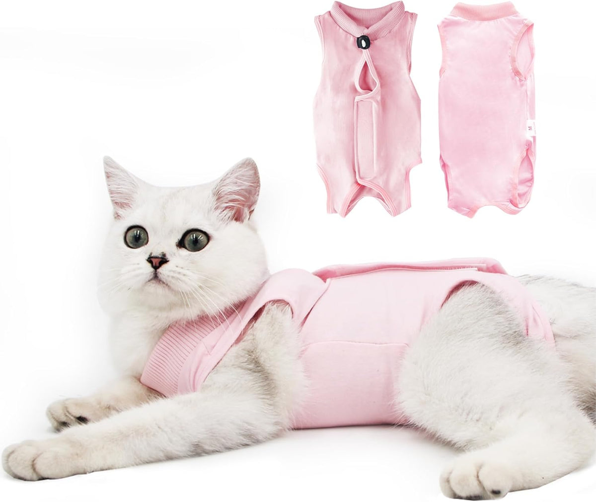Cat Recovery Suit for Male and Female Surgical Post Surgery Soft Cone Onesie Shirt Clothes Neuter Licking Protective Diapers Outfit Cover Kitten Spay Collar(L, Camouflage) - Image 10