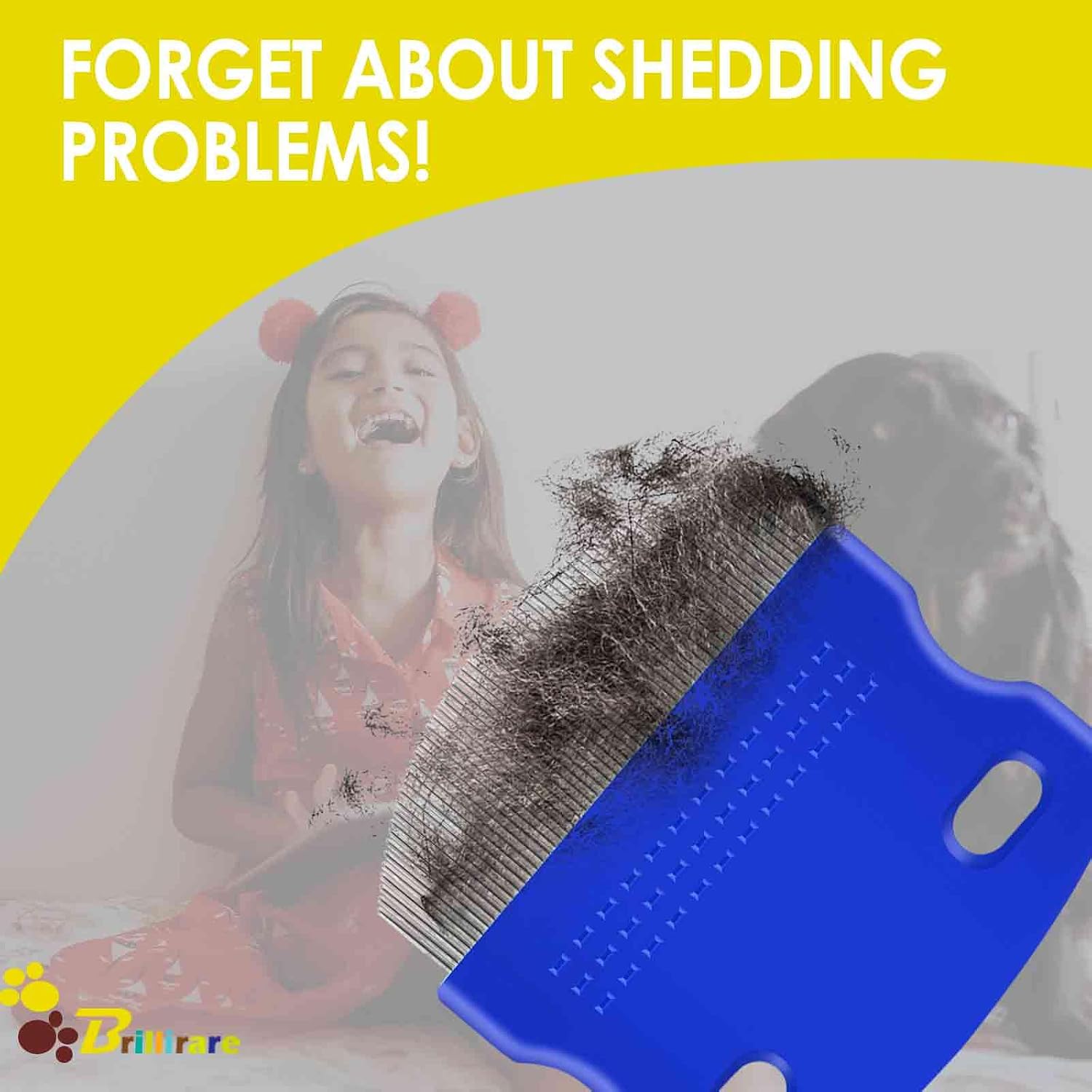 High density metal teeth of the pet flea comb illustrating close spacing for pest removal.