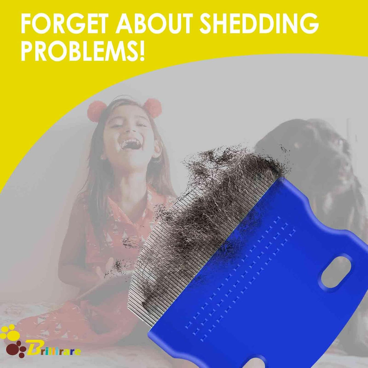 High density metal teeth of the pet flea comb illustrating close spacing for pest removal.