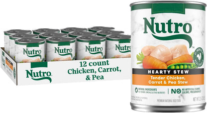 Nutro Hearty Stew Canned Wet Dog Food, Natural Grain Free Dog Food Wet Cuts in Gravy Chicken Beef Variety Pack, 12.5 oz Cans (12 Count, Pack of 1) - Image 15