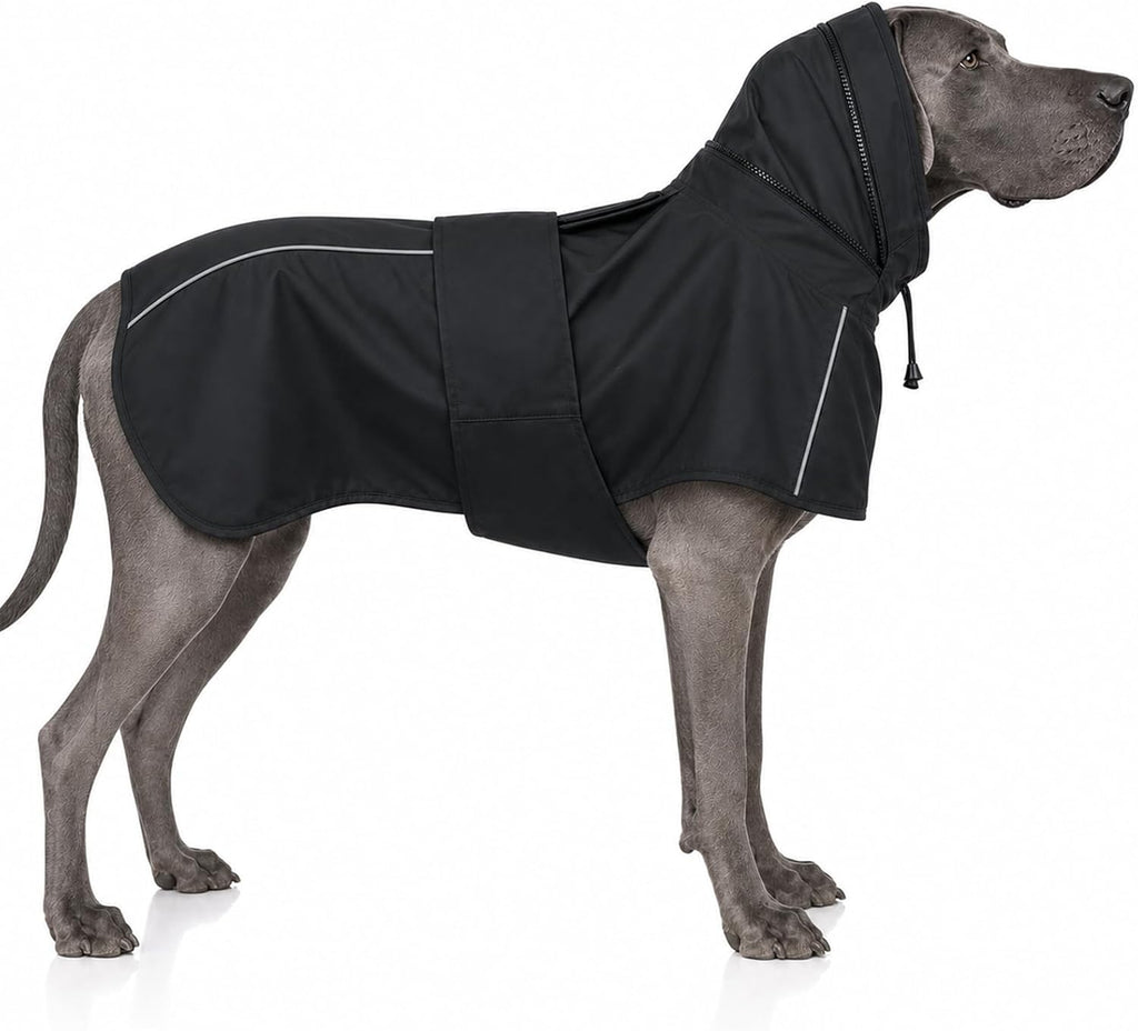 OUOBOB dog raincoat waterproof giant breed jacket front view